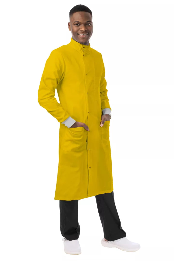 Premium Yellow Howie Lab Coat with Knitted Cuffs