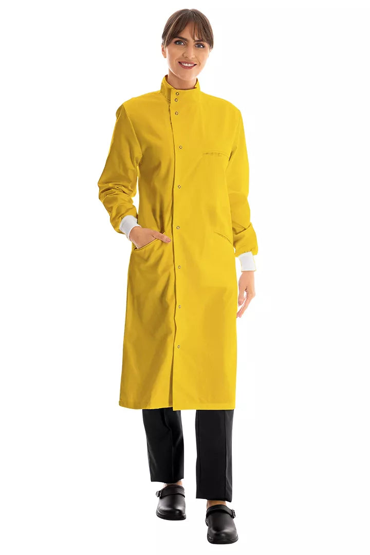 Premium Yellow Howie Lab Coat with Knitted Cuffs