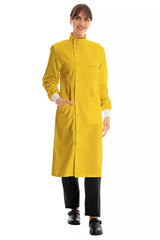 Premium Yellow Howie Lab Coat with Knitted Cuffs