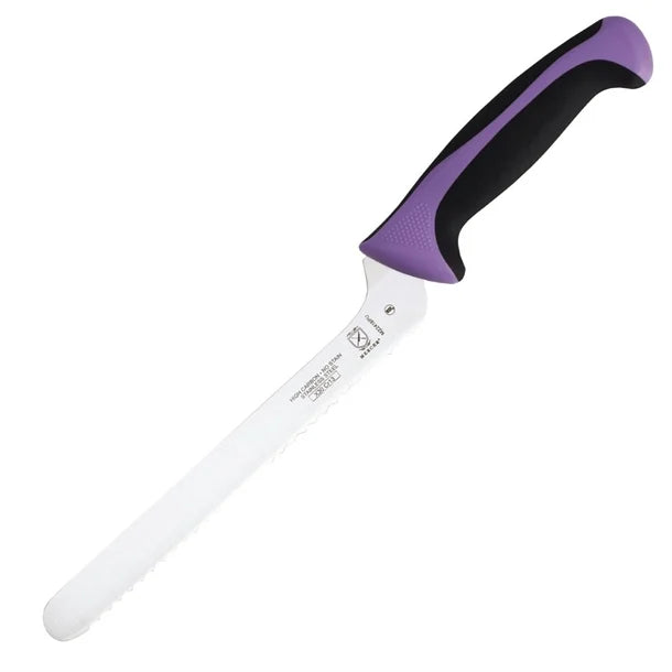 Mercer Millennia Culinary Allergen Safety Offset Serrated Bread Knife Purple 20cm