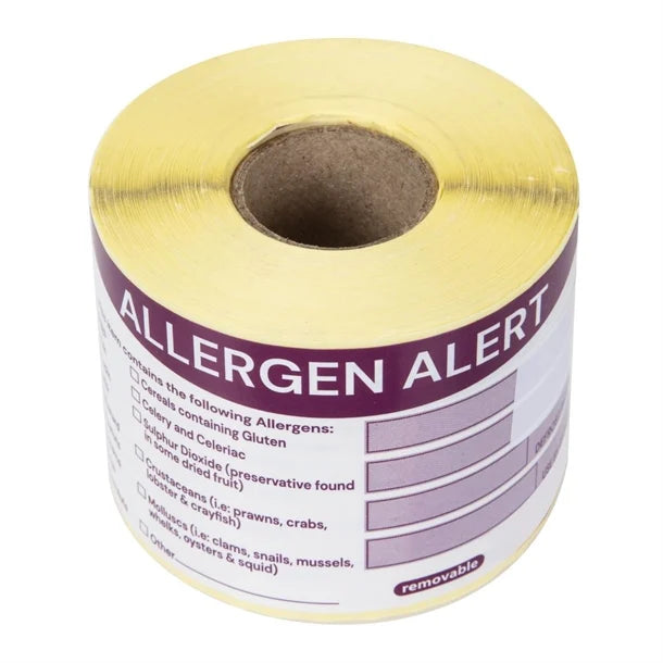 Hygiplas Removable Allergen Alert Food Labels (250 Pack)