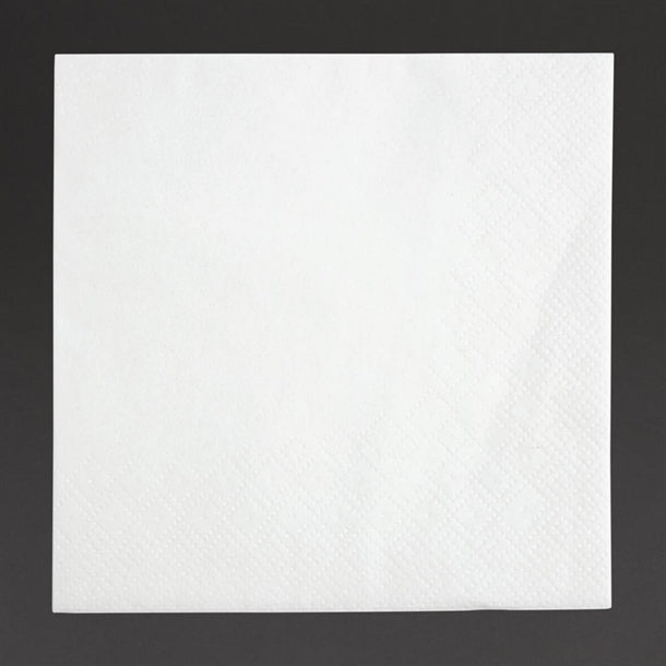 Fiesta Recyclable Cocktail Napkins 24x24cm 2ply 1/4 Fold White (4000 Pack)
