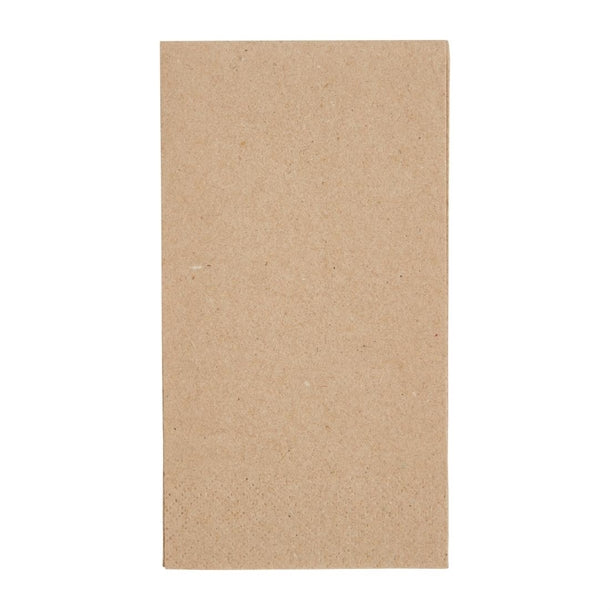 Fiesta Recyclable Recycled Lunch Napkins 33x33cm 2ply 1/8 Fold Kraft (2000 Pack)