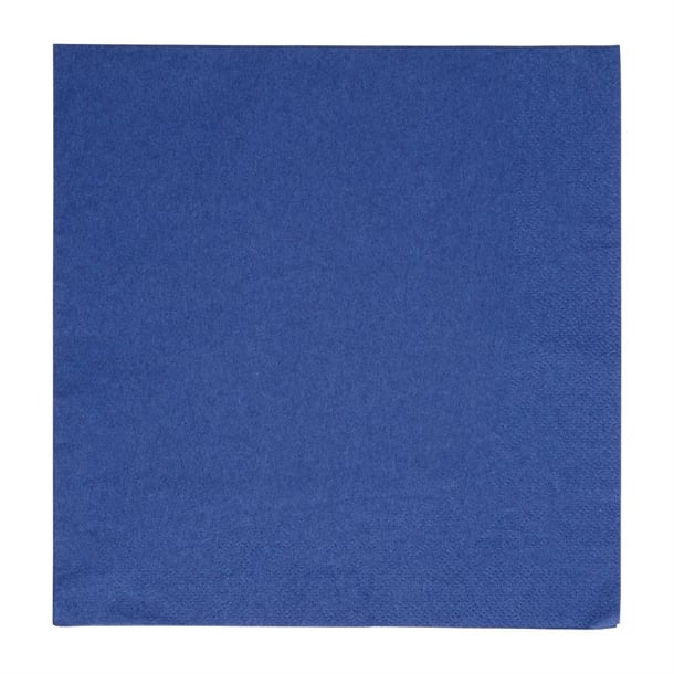 Fiesta Recyclable Dinner Napkin Dark Blue 40x40cm 2ply 1/4 Fold (2000 Pack)