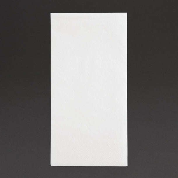 Fiesta Recyclable Dinner Napkins 40x40cm 2ply 1/8 Fold White (2000 Pack)