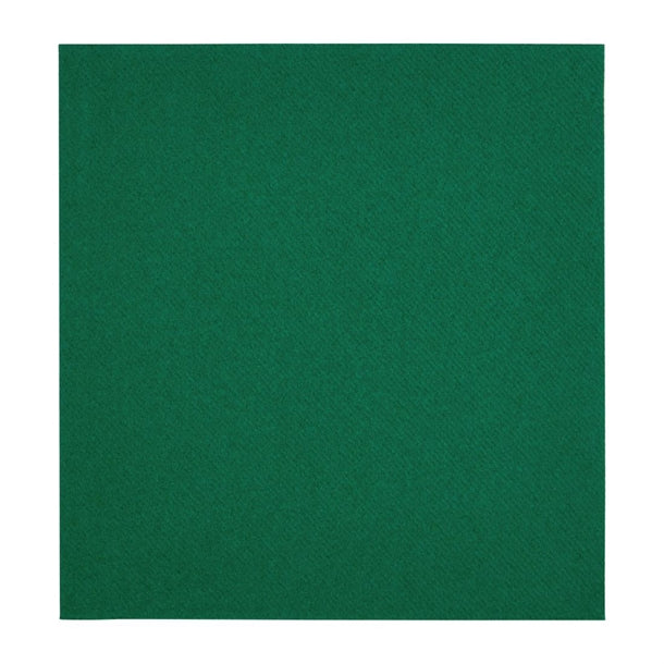Fiesta Recyclable Premium Tablin Dinner Napkin Dark Green 40x40cm Airlaid 1/4 Fold (500 Pack)