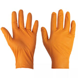 Box x100 Supertouch Orange Disposable Nitrile Diamond Grip Gloves