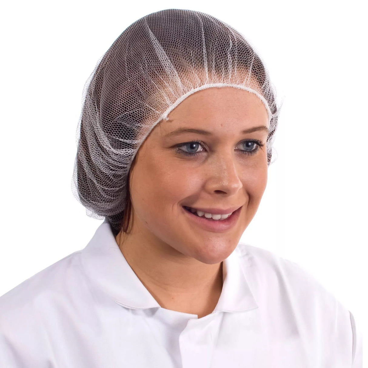 Supertouch White Disposable Mesh Hair Nets – 20" | Pack of 100