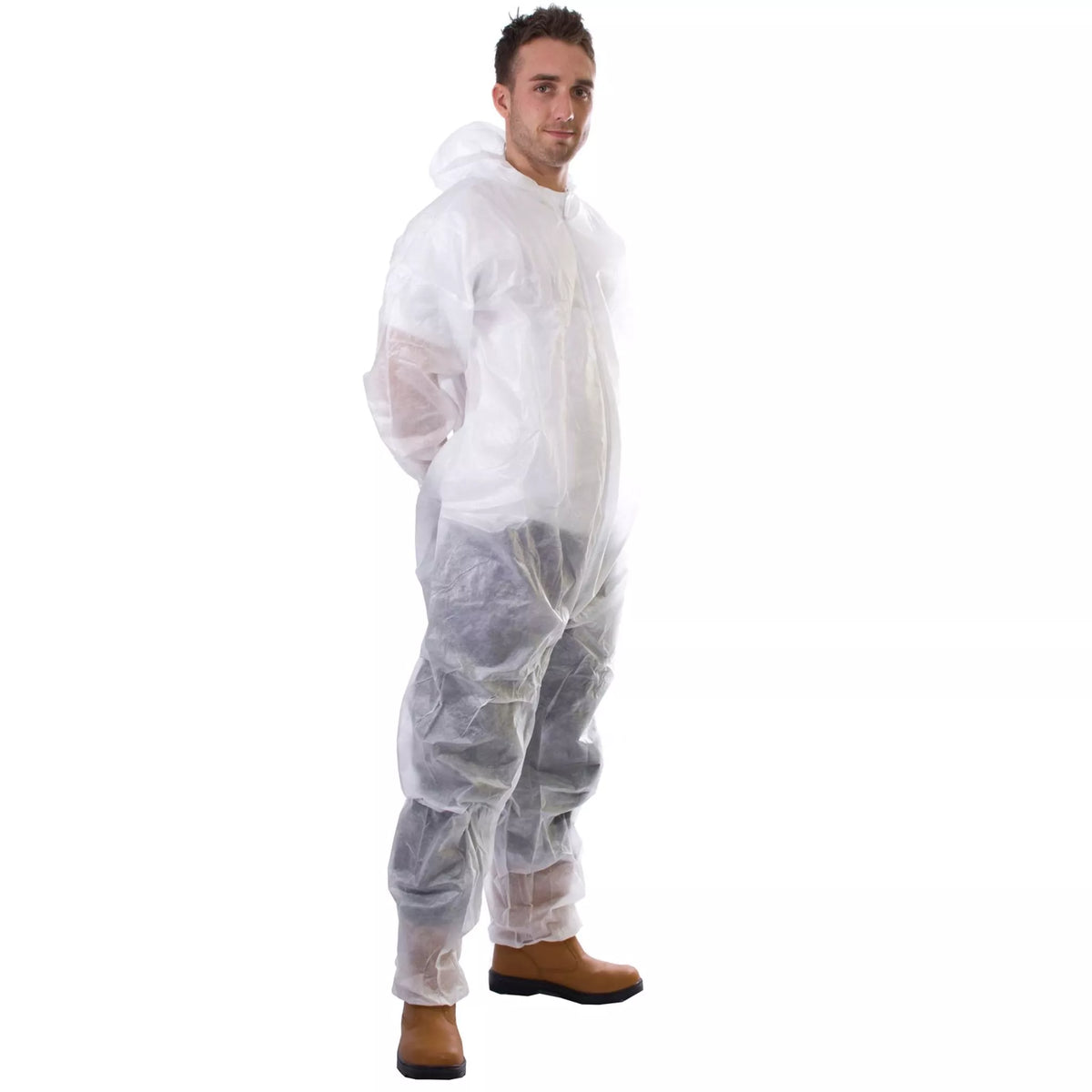 Disposable Supertouch PP Non-Woven White Coverall | Case of 50