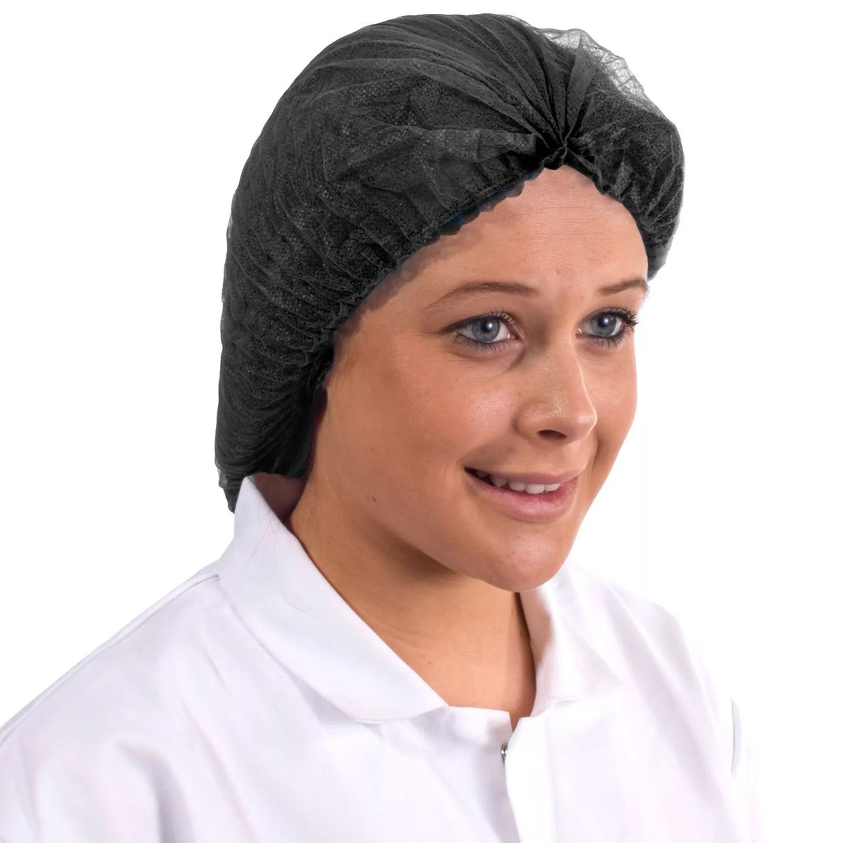 Supertouch Black Mob Caps - Pack of 100