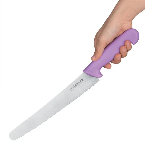 Hygiplas Serrated Pastry Knife Purple 25.4cm