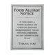 Allergy Identification & Labelling