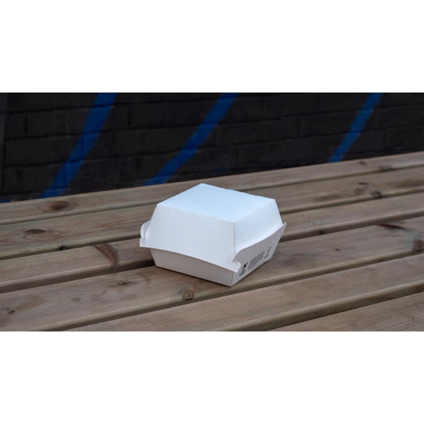 Notpla 5" Clamshell Burger Boxes - White (200 Pack) - image 4