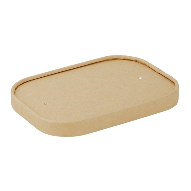Fiesta Recyclable Paper Lids for Rectangular Containers (300 Pack)