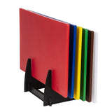 Hygiplas Low Density 6-Piece Chopping Board Set with Rack 450x300x10mm