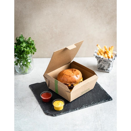 Vegware Microflute Hinged Hot Boxes 6x6" (210 Pack) - image 2