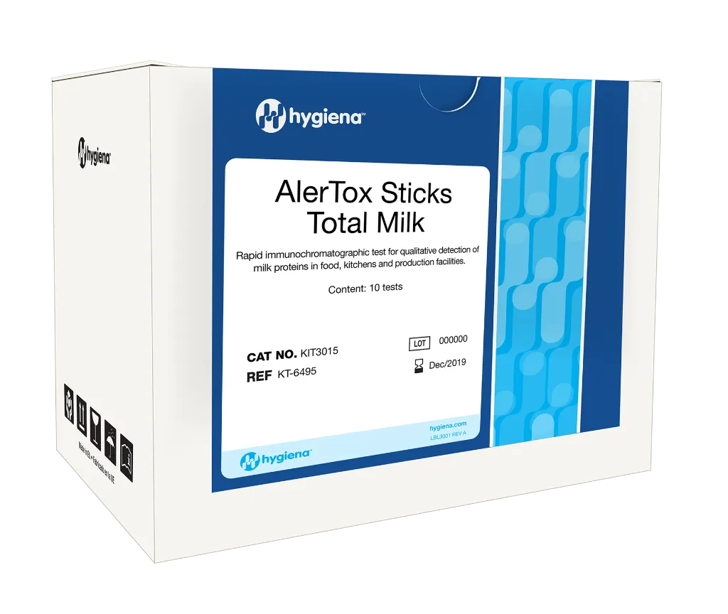 Hygiena AlerTox Rapid Lateral Flow Test Sticks for Total Milk