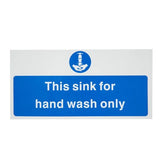 Hand Wash Only Sign – Self-Adhesive Vinyl 230 x 90mm