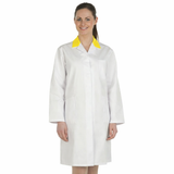 Ladies White Lab Coat with Coloured Collar