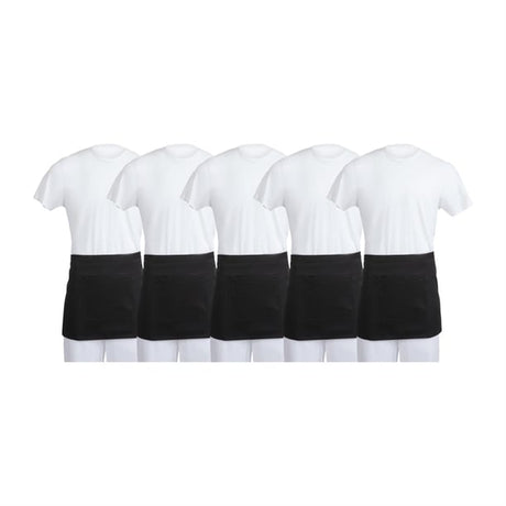 Whites Waist Aprons Black (5 Pack)