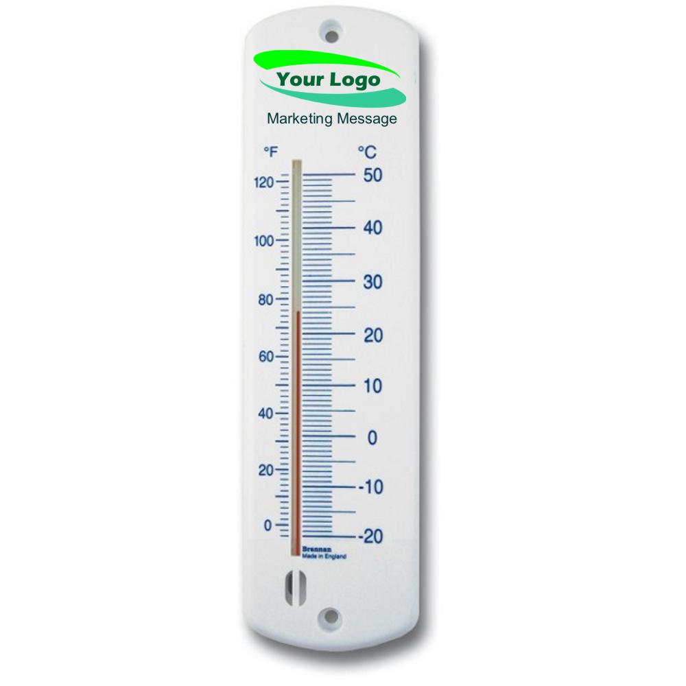 Custom Printed - White Wall Thermometer - Min QTY 100