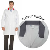 White Lab Coat with Grey Collar - Men's (Unisex)