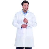 Men's White Lab Coat  - 245gm Polyester cotton
